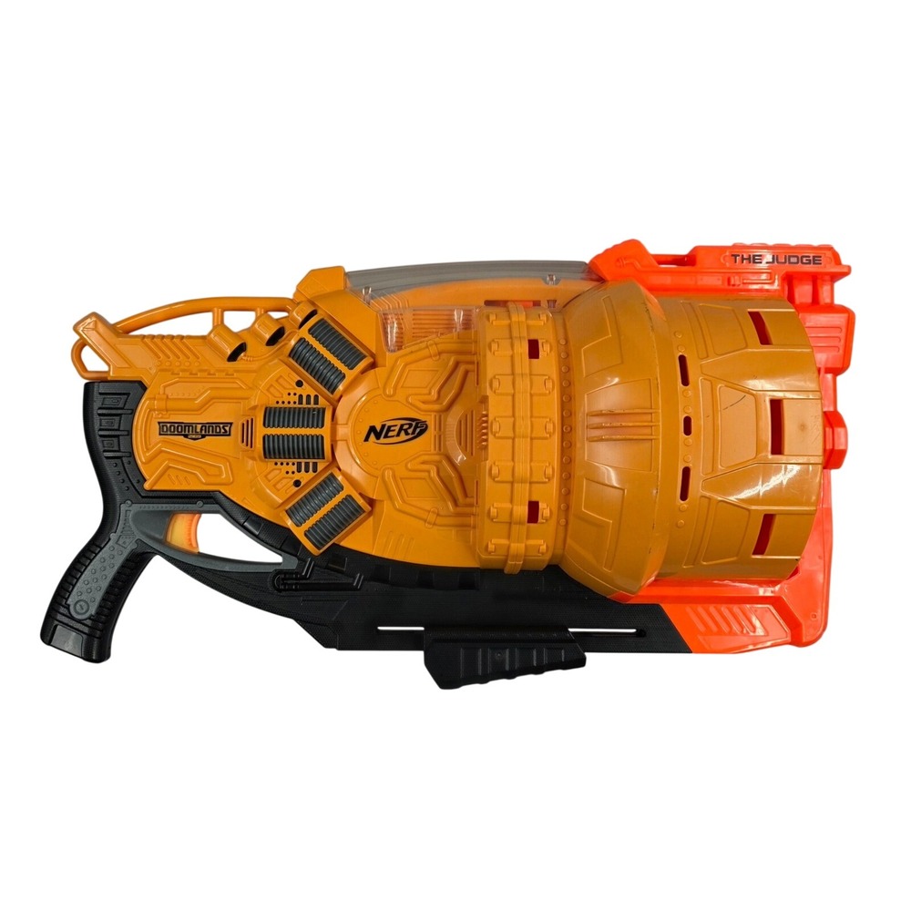 Nerf Doomlands The Judge Blaster Huge Rotating 30 Dart Drum Orange Toy Gun
